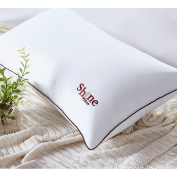 Embroidery White bed sleep pillow hotel